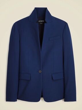 J. Crew Navy Single-Breasted Blazer